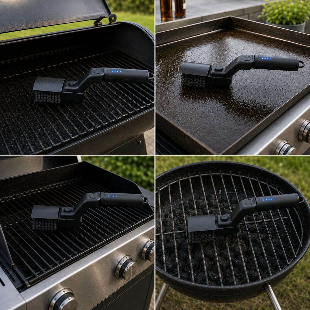GrillPro - Elektrisk grillbørste med roterende børstehode
